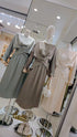 Satin Boat Neckline Wrap Tie Tops With Skirt Sets